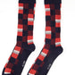 Alfani Men's Checkered Crew Dress Socks Red Size Regular