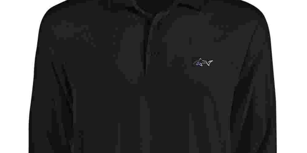 Attack Life Men's Long Sleeve Polo  Black Size X-Large