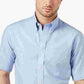 Club Room Men's Classic Fit Wrinkle Resistant Casual Shirt Navy Size 15
