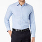 Club Room Men's Slim Fit Pinpoint Solid Dress Shirt Blue Size 17.5X36-37