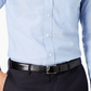 Club Room Men's Slim Fit Pinpoint Solid Dress Shirt Blue Size 17.5X36-37
