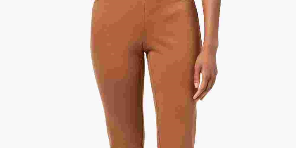 Charter Club Women's Cambridge Pull On Ponte Pants  -Brown- Size 16
