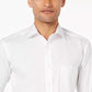 Clubroom Men's Collared Dress Shirt White Size 17.5X32-33