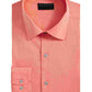 Alfani Men's Coral Pinstripe Collared Classic Fit Dress Shirt Orange Size 16.5x34-35