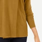 JM Collection Women's Faux-Wrap Cowl-Neck Sweater Gold Size X-Large
