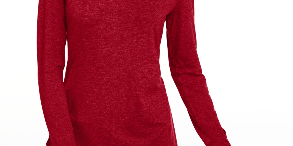 Maison Jules Women's Turtleneck Top Red Size Small