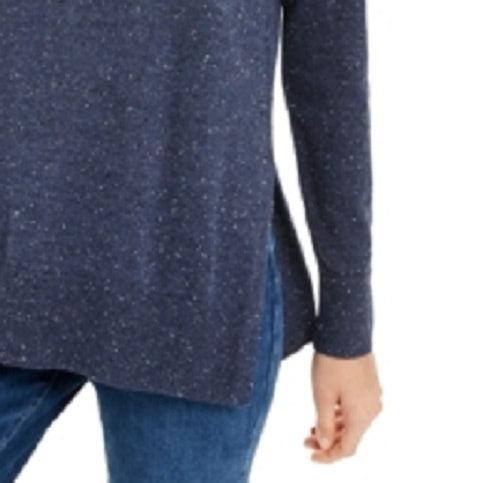 Maison Jules Women's Cotton Crew-Neck Sweater  Blue Size Medium