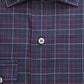 Club Room Men's Navy Check Collared Classic Fit Wrinkle Resistant Dress Shirt Blue Size 17.5X32-33