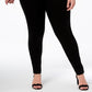 INC International Concepts Women's Plus and Petite Plus Size Tummy Control Beyond Stretch Skinny Jeans Black Size 18W