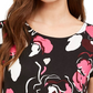 Alfani Women's Printed Round Hem T-Shirt Wine Size Petite Small