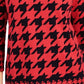 Charter Club Women's Houndstooth 3/4 Sleeve Top Red Size Large