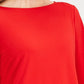 Charter Club Women's Blouse Cherry Tie 3/4 Sleeve Crepe Red Size X-Large