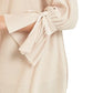 Alfani Women's Textured-Stripes Embellished-Neck Top Beige Size Small