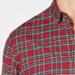 Club Room Men's Maxwell Tartan Plaid Shirt Red Size Medium