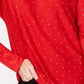 INC International Concepts Women's Embellished Shirttail Sweater Dark Red Size X-Large
