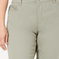 Charter Club Women's Plus Twill Lexington Pants Green Size 14W