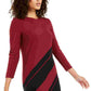 Alfani Women's Ribbed Asymmeteric Tunic Sweater Wine Size X-Large