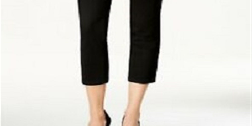 Charter Club Women's Tummy Control Bristol Capri Jeans Black Size 4 Petite