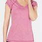 Ideology Women's Fitness Workout T-Shirt Wine Size Medium