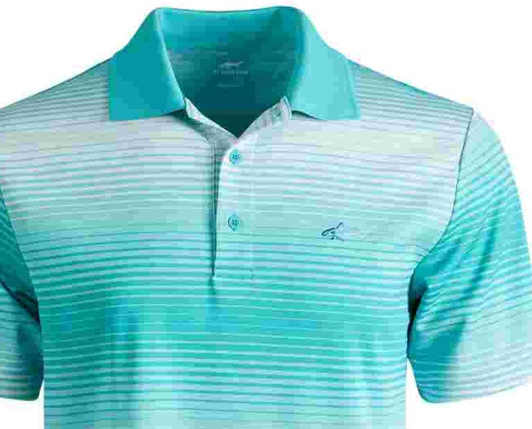 Attack Life Men's Lambert Ombre Stripe Polo Green Size Small