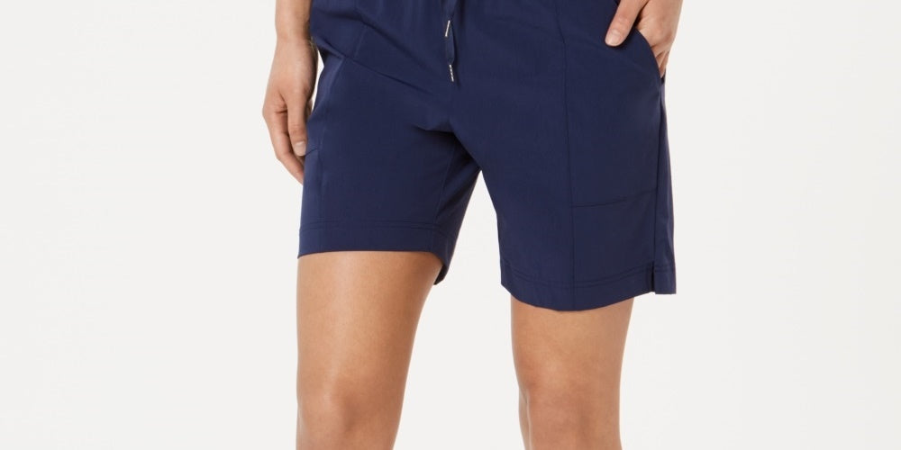 Ideology Women's 7 Woven Shorts Blue Size X-Large