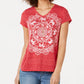 Style & Co Women's Graphic T-Shirt Red Size Small