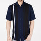 Alfani Men's Regular Fit Bowler Stripe Print Shirt Navy Size XXX-Large