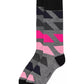 Alfani Men's Horizontal Blocks Moisture Wicking Seamless Dress Socks Grey Size Regular