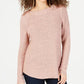 INC International Concepts Women's Petites Metallic Knit Sweater Pink Size Petites Small