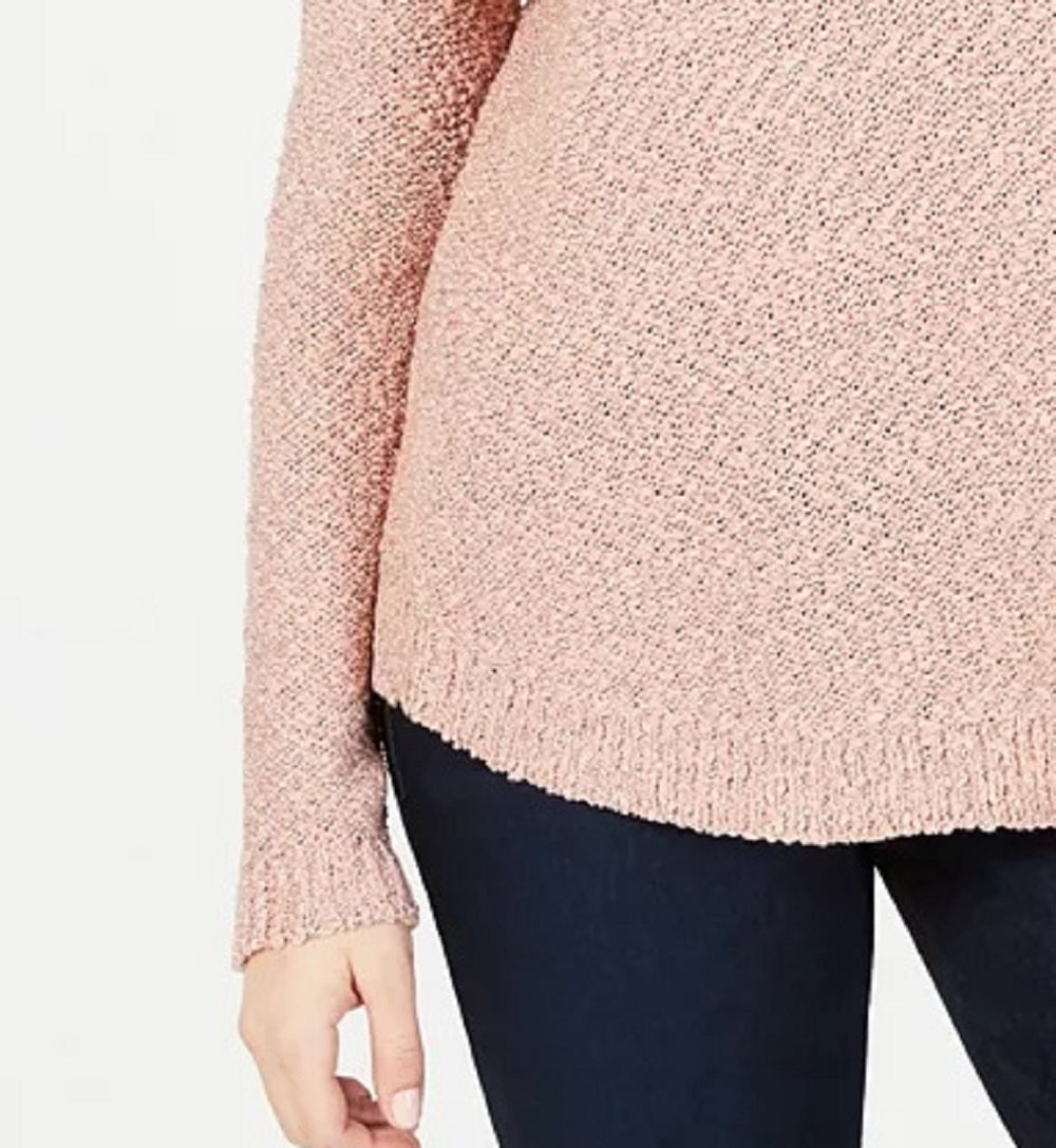 INC International Concepts Women's Petites Metallic Knit Sweater Pink Size Petites Small