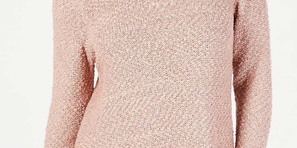 INC International Concepts Women's Shine Sweater  Pink Size Petite