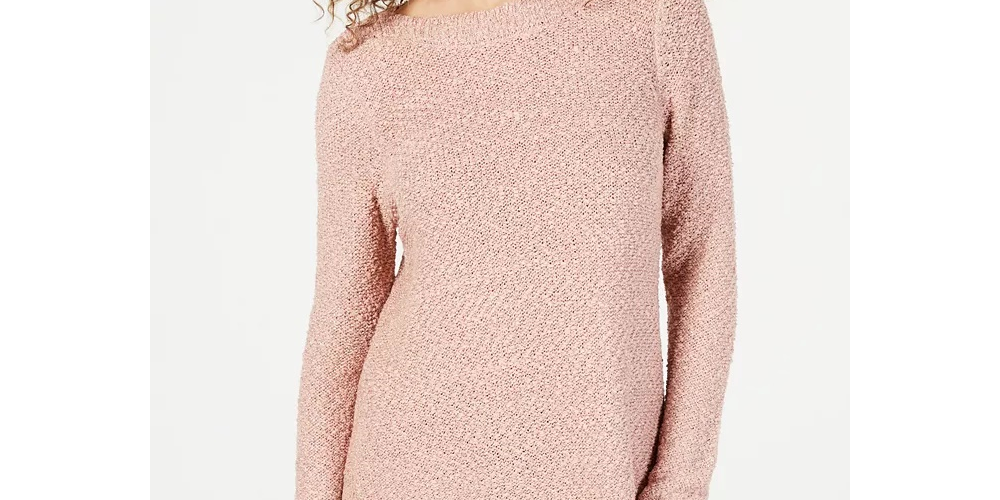 INC International Concepts Women's Petite Shine Sweater Pink Size Small
