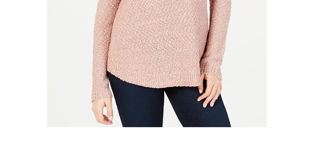 INC International Concepts Women's Petite Shine Sweater Pink Size Small