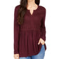Style & Co Women's Lace-Front Draped Top  Med Purple Size XX-Large