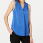 Alfani Women's V Neck Tank Top Blue Size Petite Medium