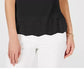 Charter Club Women's Sleeveless Zigzag Sweater Black Size Small