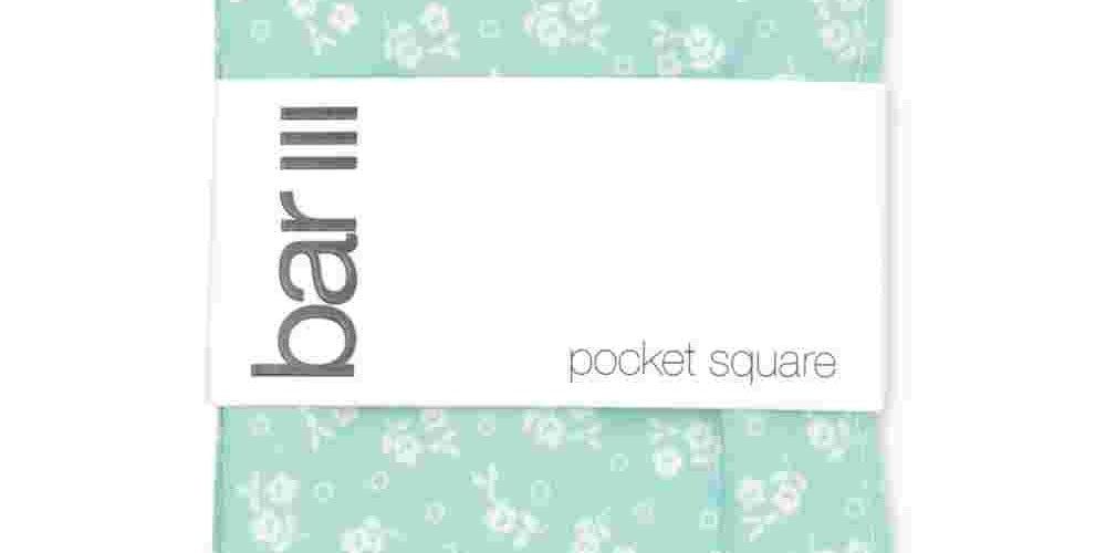Bar III Men's Talbot Floral Business Pocket Square Navy Size Regular