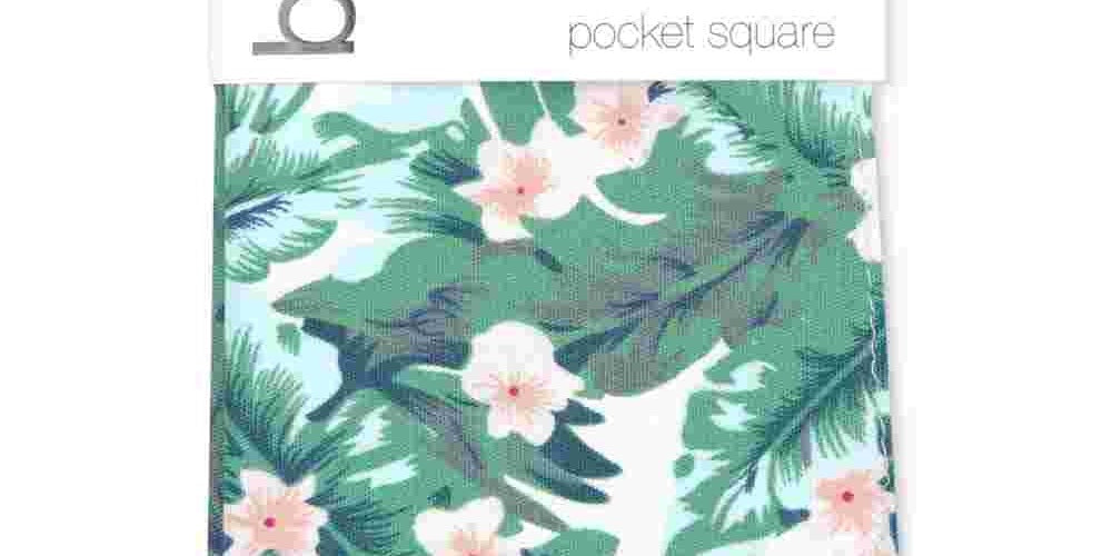 Bar III Men's Davis Floral Pocket Square White Size Regular