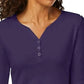 Karen Scott Women's Petite Cotton Henley Shirt Purple Size Petite Large
