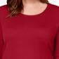Karen Scott Women's Cotton Scoop Neck Top Red Size 0X