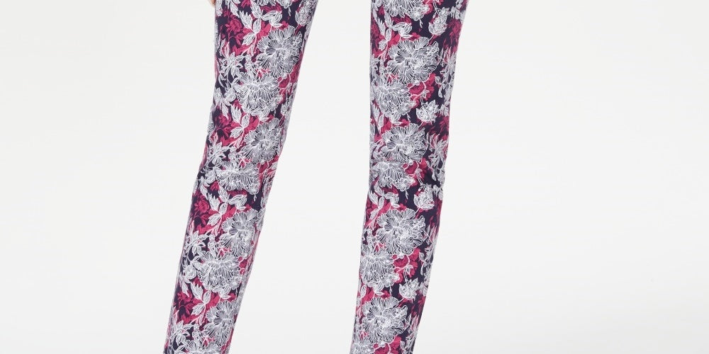 Charter Club Women's Bristol Ankle Floral Print Skinny Jeans Blue Size 8