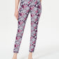 Charter Club Women's Printed Tummy-Control Jeans Blue Size 4 Petite