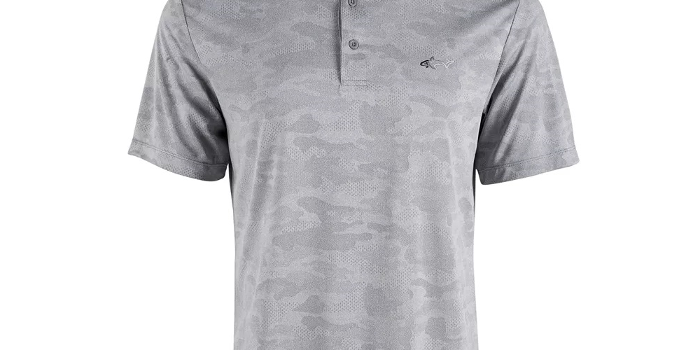Attack Life Men's Camo Jacquard Polo Grey Size XX-Large