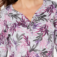 Karen Scott Women's Printed Henley Grey Size Petite Large