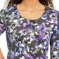 Karen Scott Women's Printed 3/4 Sleeve Top -Gray- Size Petite Small-Medium