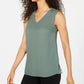 JM Collection Women's Grommet-Trim Top Green Size Medium
