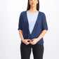 Charter Club Women's Pointelle Open Front Cardigan Blue Size Petite Medium