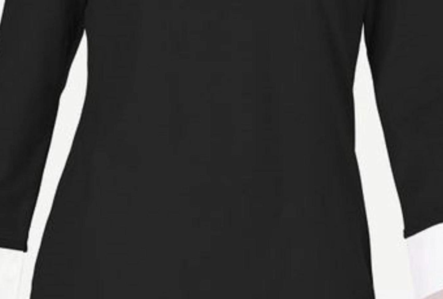Karen Scott Women's Petite Layered-Look Cotton Top Black Size Petite Large
