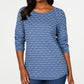 Karen Scott Women's Textured Sweater Navy Size XX-Large