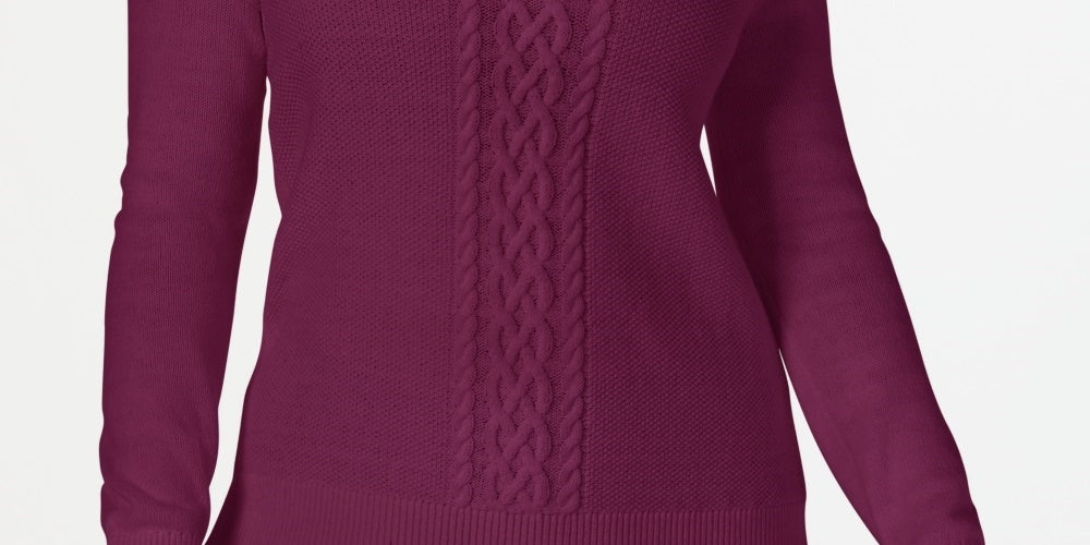 Karen Scott Women's Cable-Knit Sweater Red Size Medium
